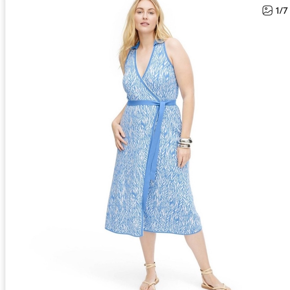 Blue Sleeveless Wrap Dress from DVF for Target